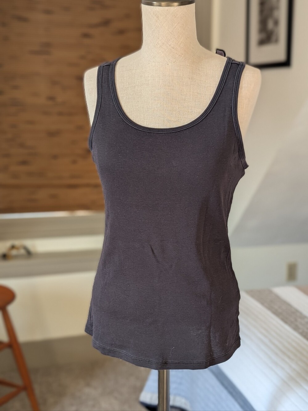 Hell Bunny Black Tank Top with Sugar Skull and Red Rose Back Cutout - Picture 4 of 4